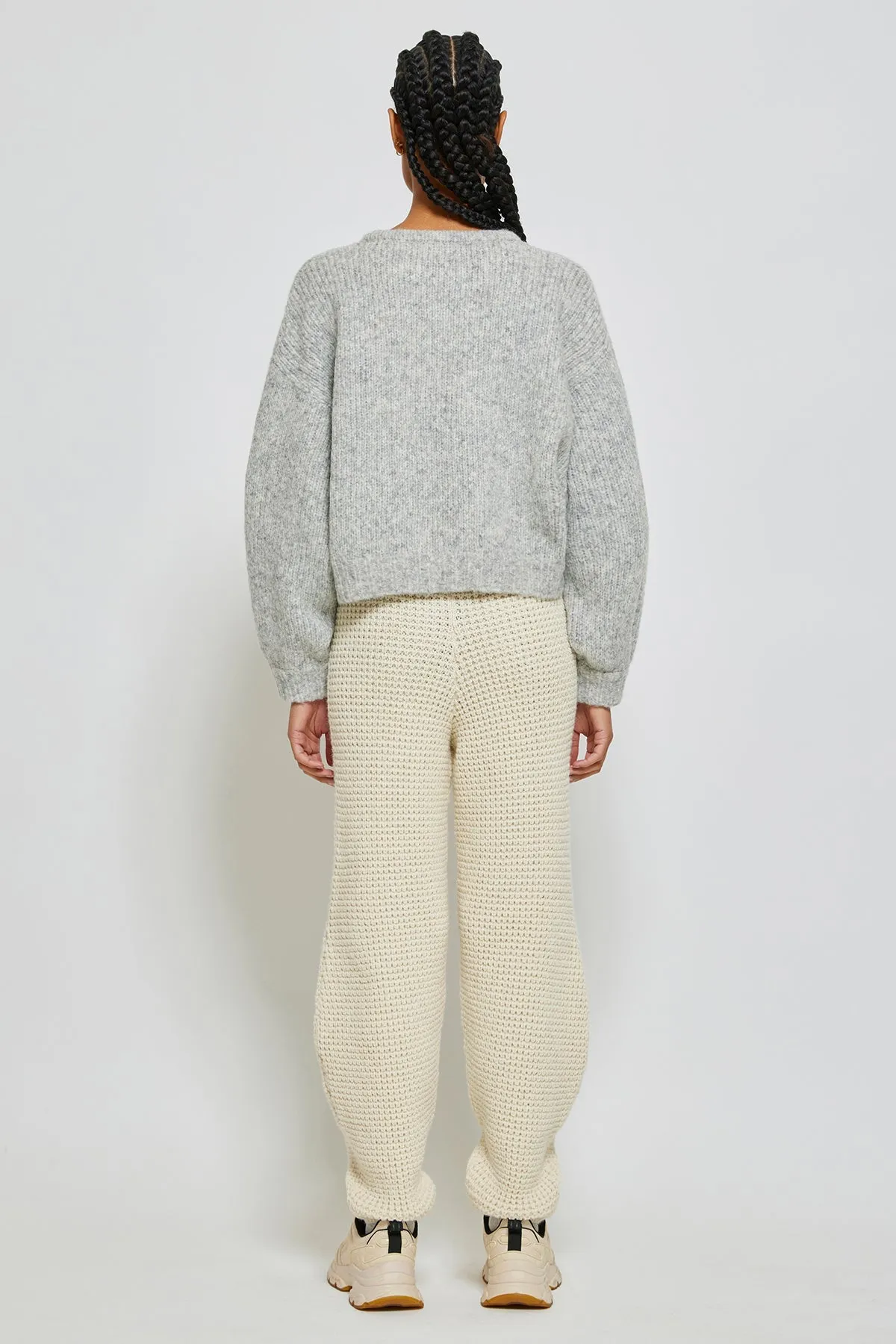 Balloon Sleeve Sweater, Charcoal