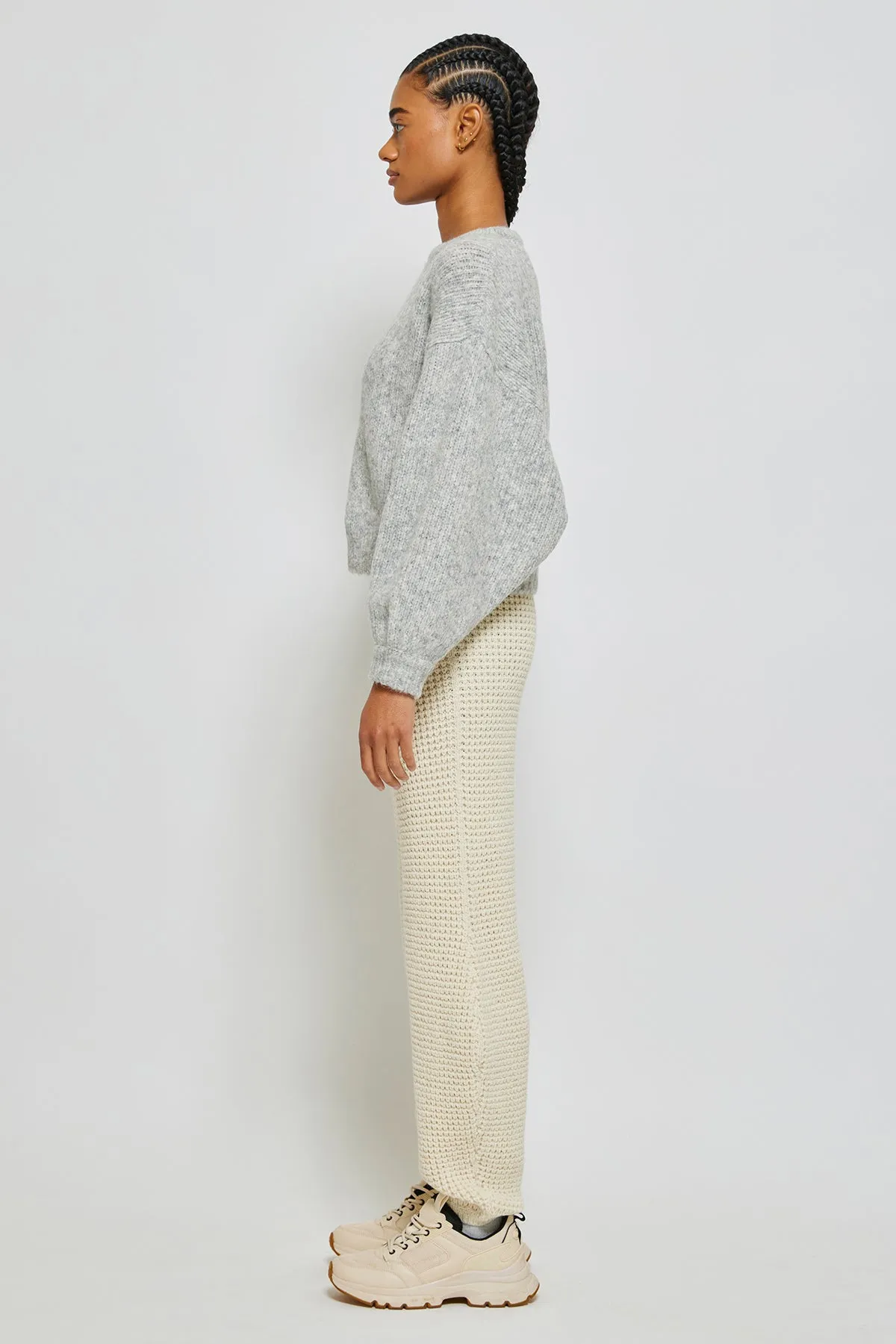 Balloon Sleeve Sweater, Charcoal