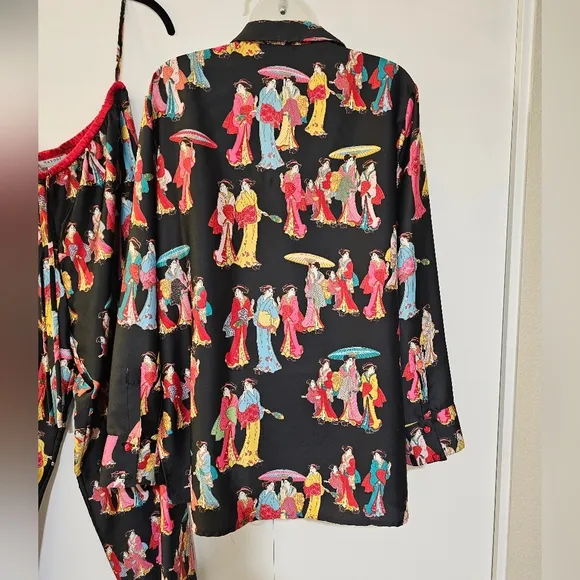 Beautiful NATORI Geisha Girl Lounge Pajama Set Pants / Top M