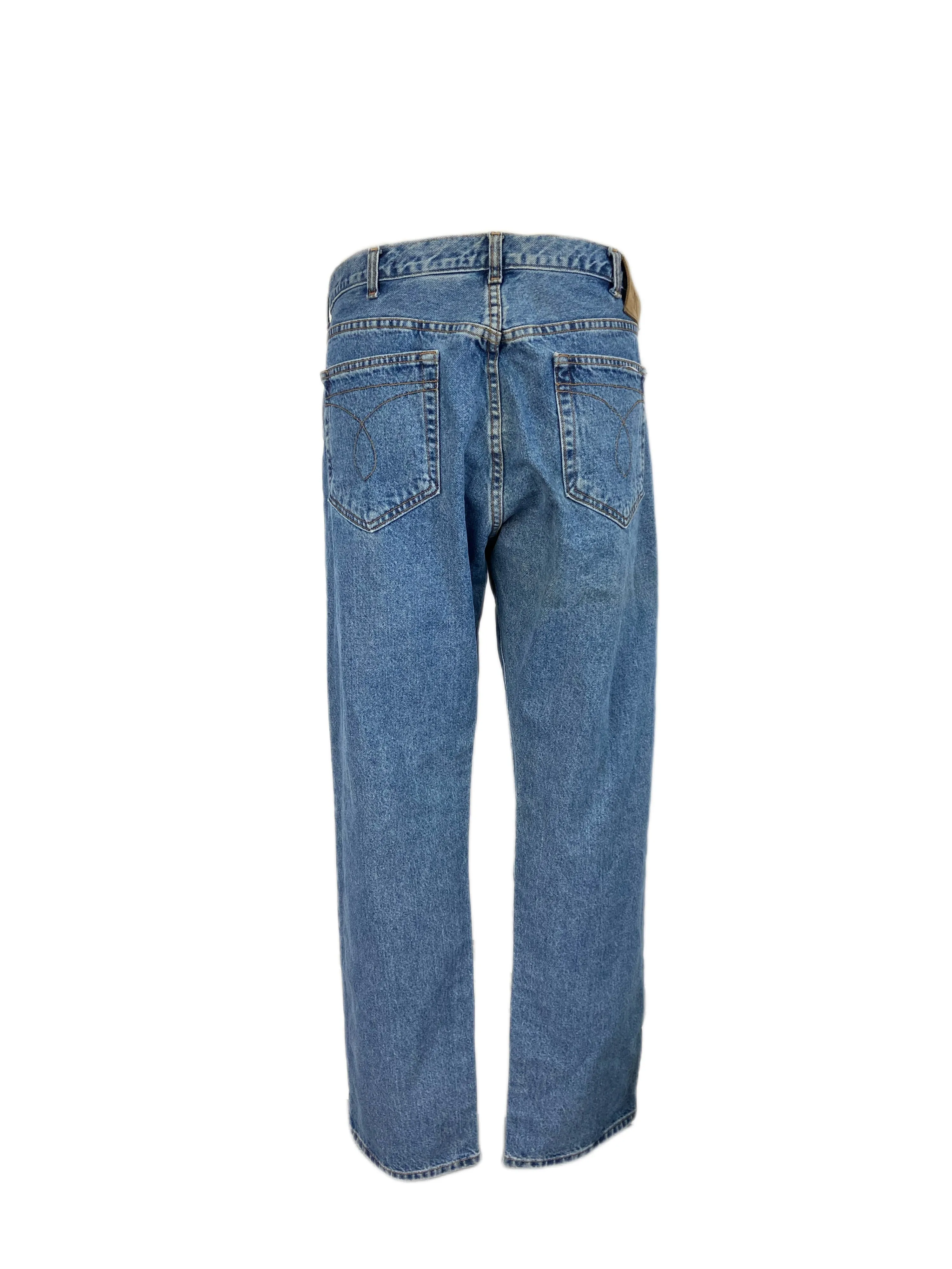 Calvin Klein Men's Blue Straight Leg Denim Pants Sz 40 NWOT