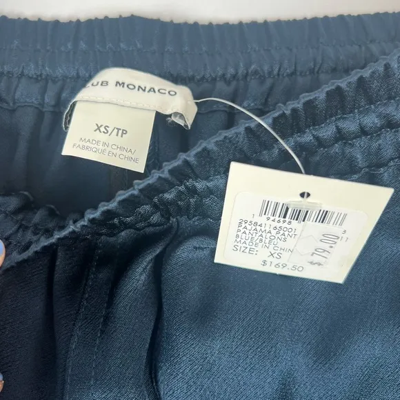CLUB MONACO Satin Pajama wide leg lounge pantsSize XS