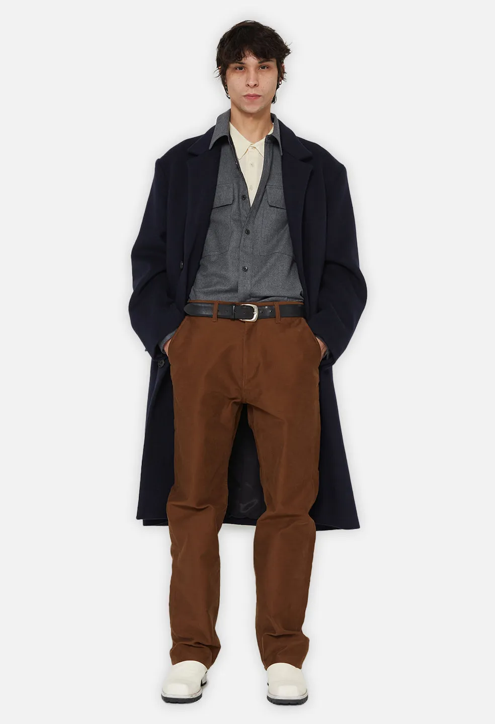 High Rise Straight Moleskin Pant / Cedar