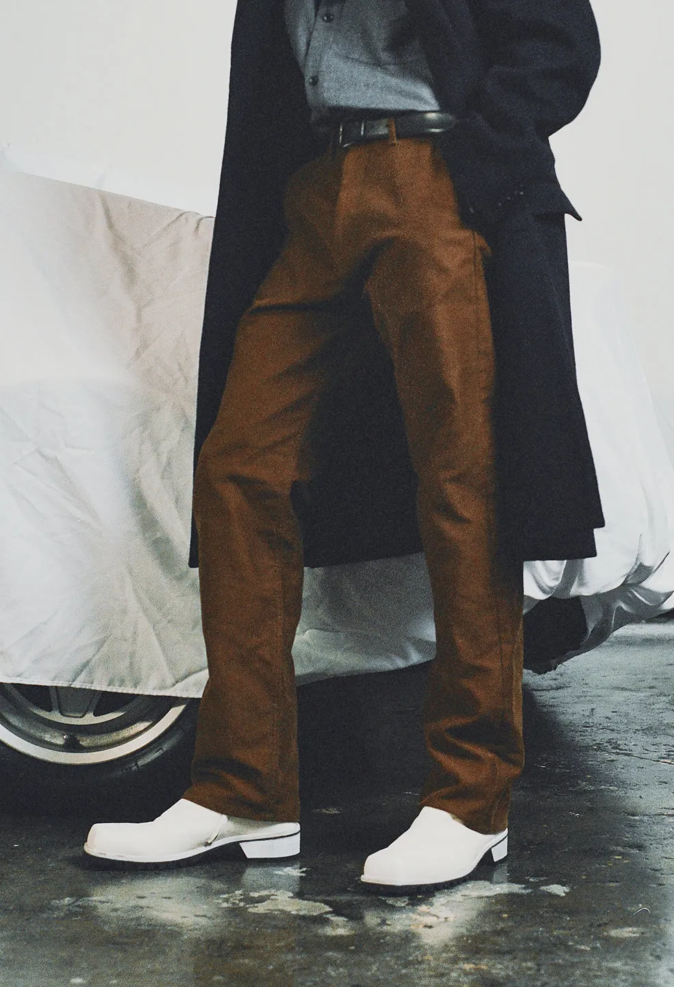 High Rise Straight Moleskin Pant / Cedar
