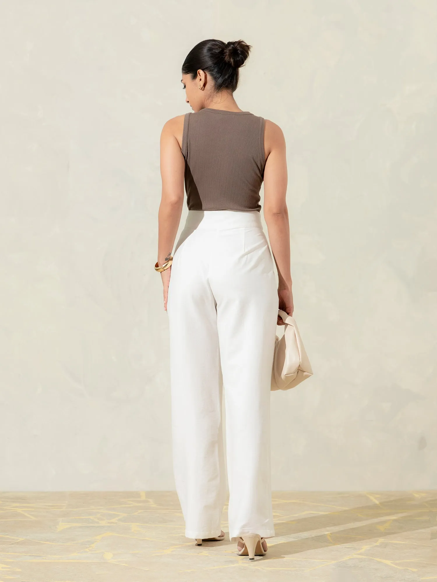 High Waist Straight Leg Pant