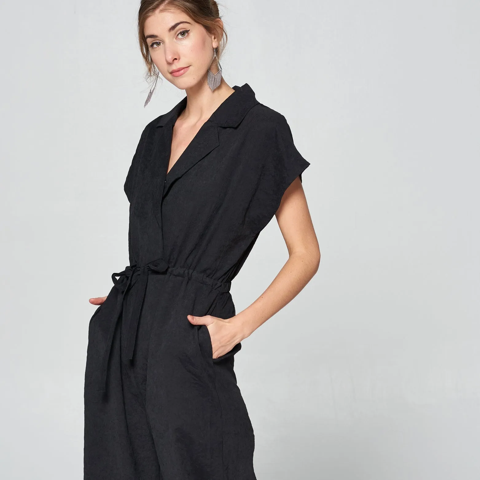 Kimono Cap Sleeve Jumpsuit