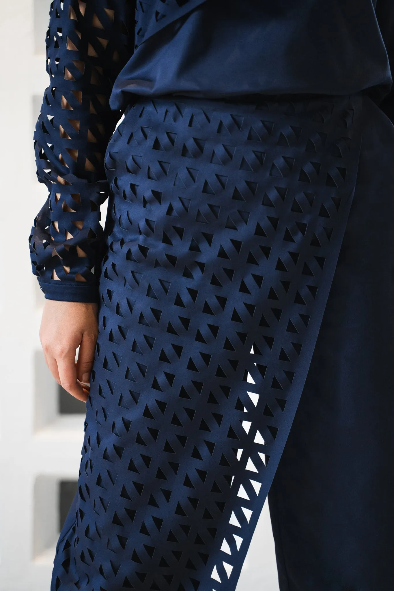 Kirigami architectural pants