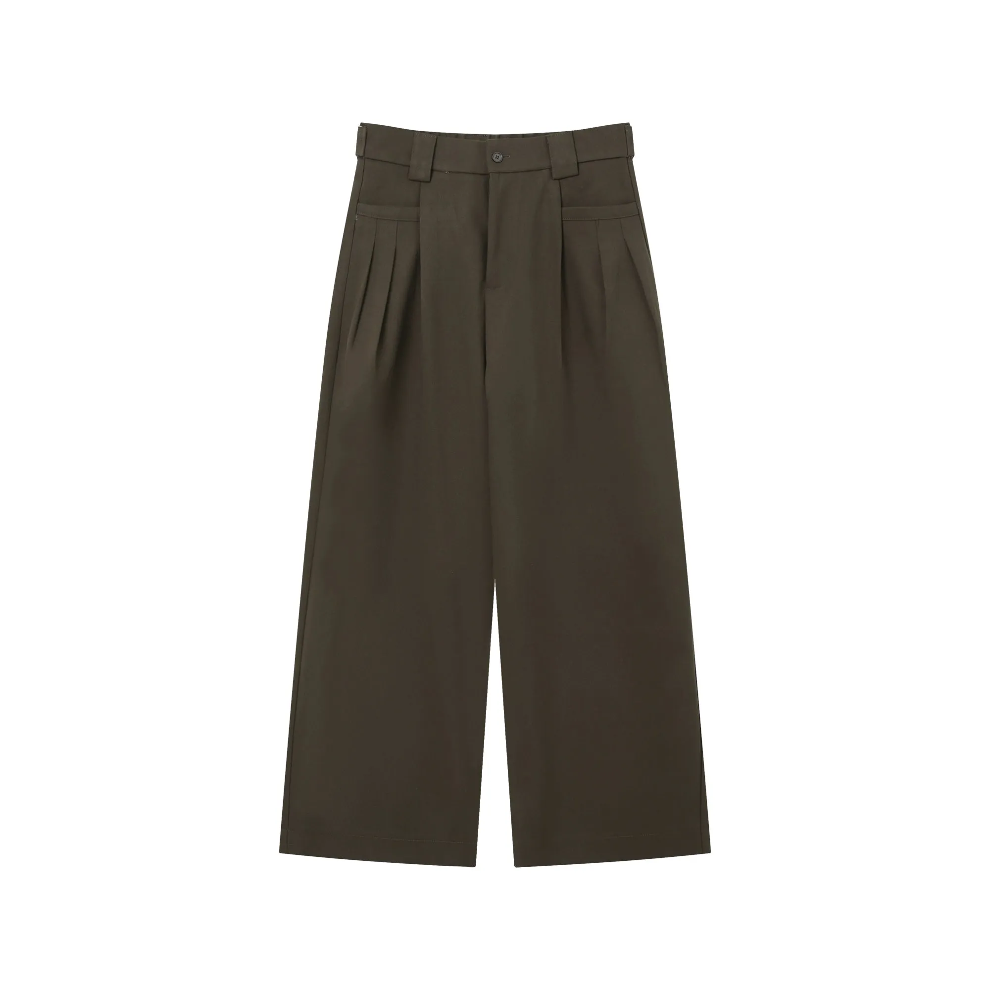 Loose-fit Wide-Leg Pleated Pants