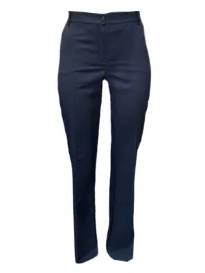 Marina Rinaldi Women's Navy Rilegare Straight Leg Pants Size 14W/23 NWT
