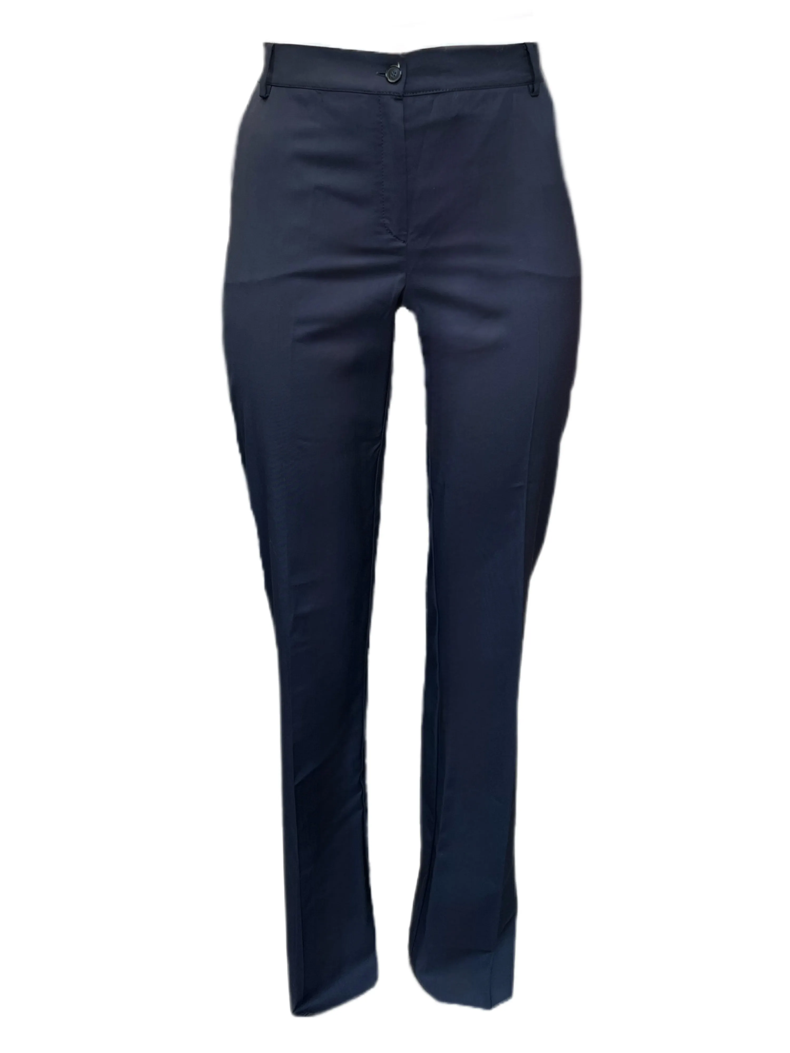 Marina Rinaldi Women's Navy Rilegare Straight Leg Pants Size 14W/23 NWT