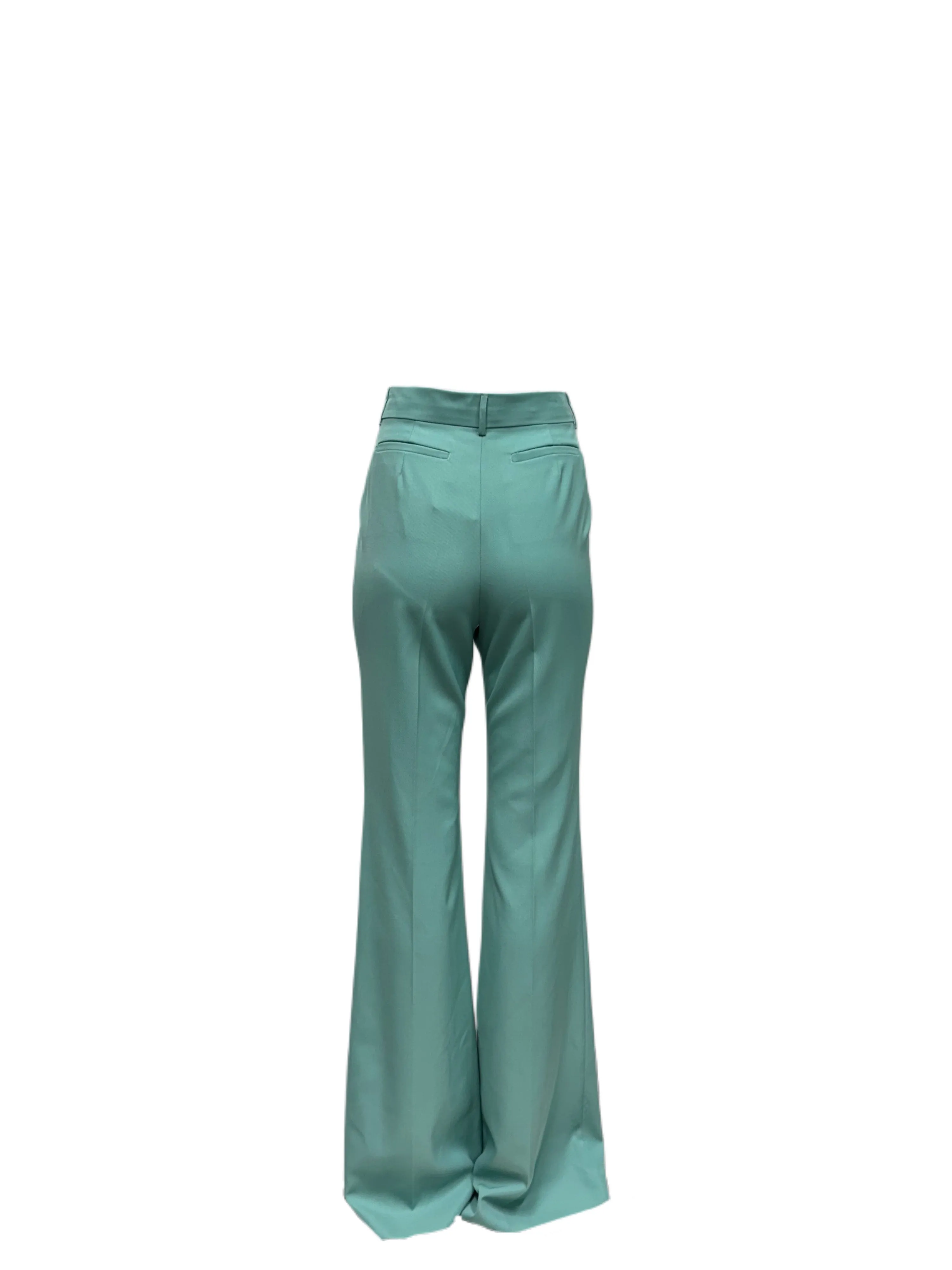 Max Mara Women's Green Laccato Straight Leg Pants NWT