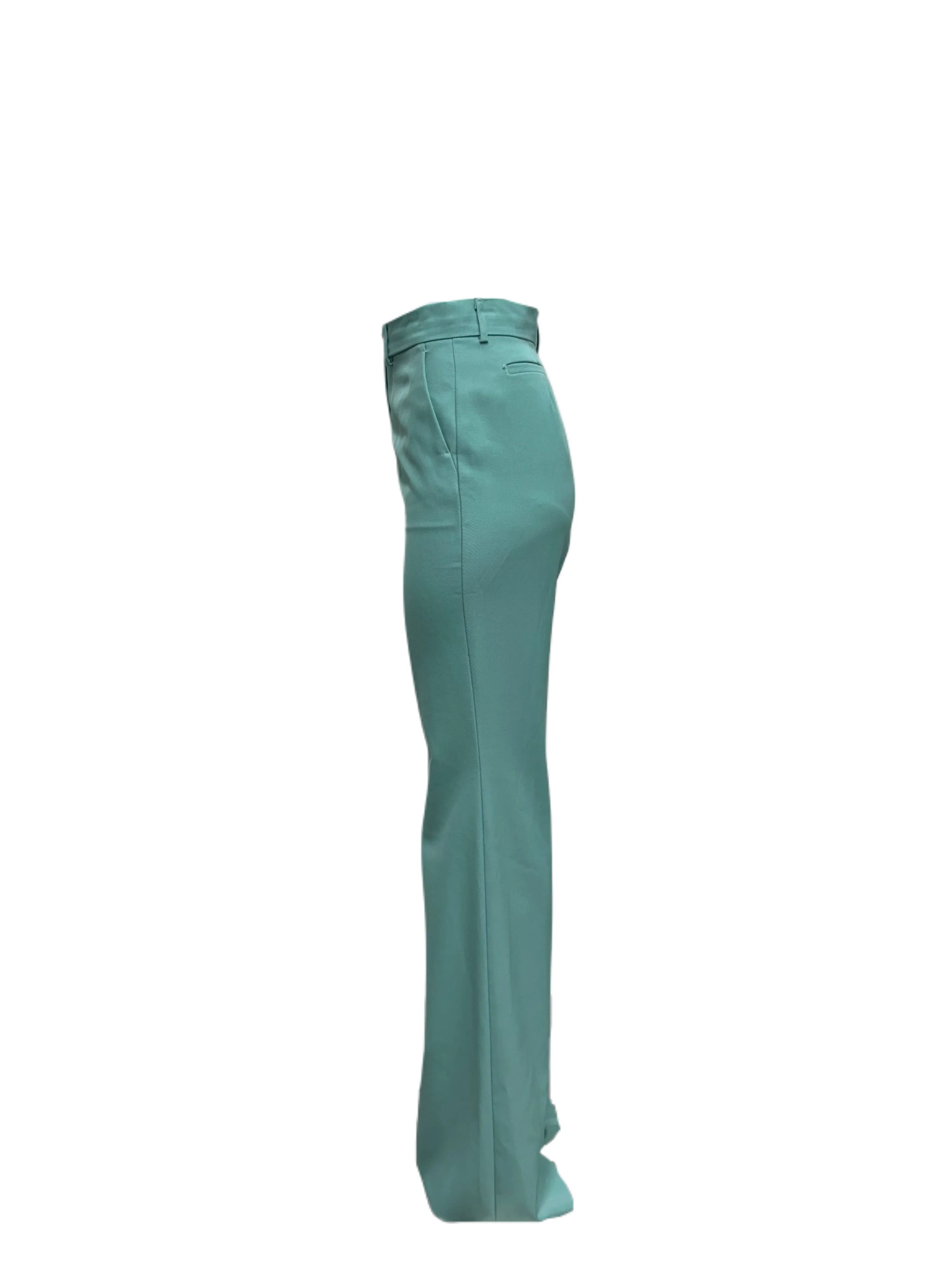 Max Mara Women's Green Laccato Straight Leg Pants NWT