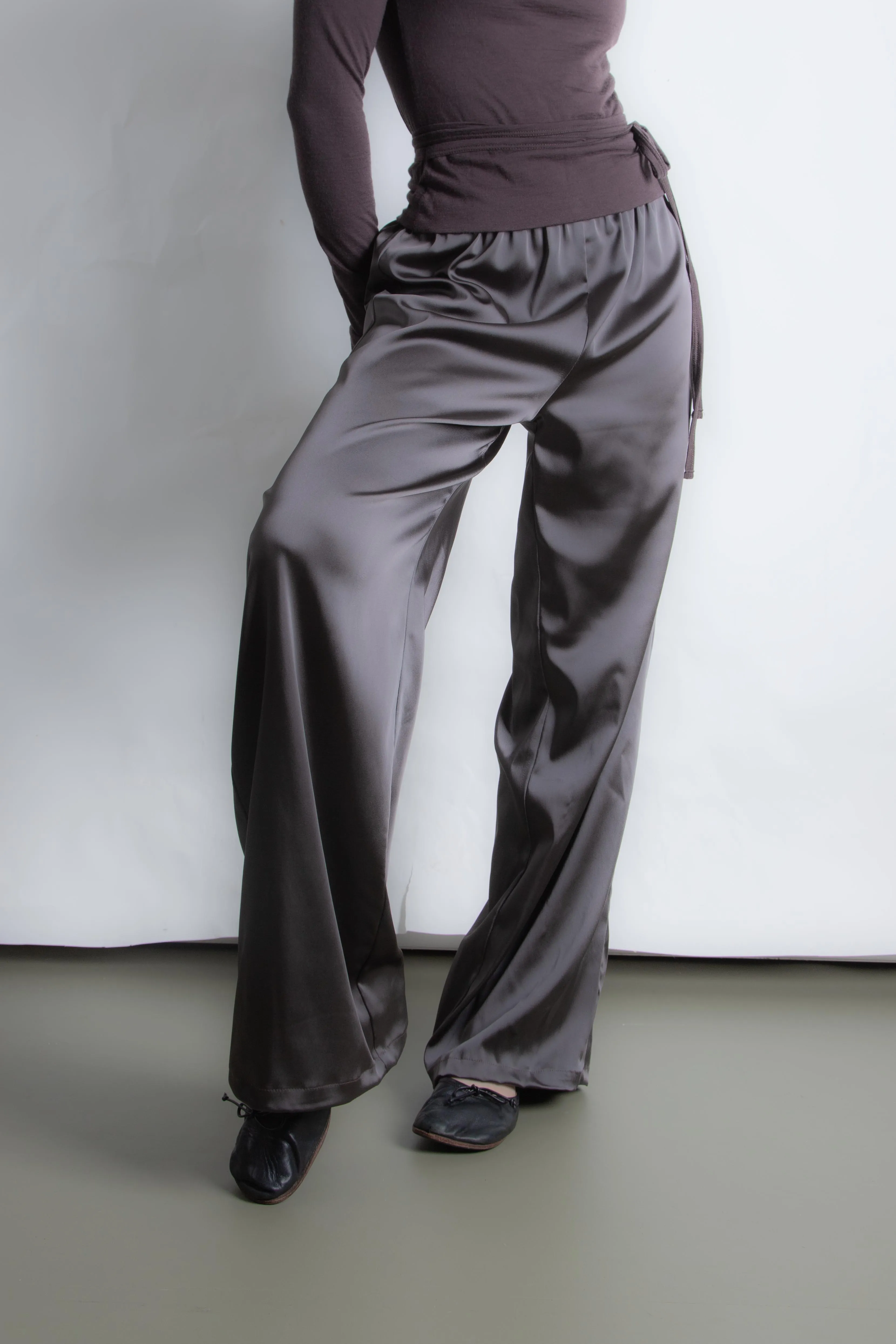 Pecchenino Satin Poolside Pant - RM Exclusive - Cocoa (PO)