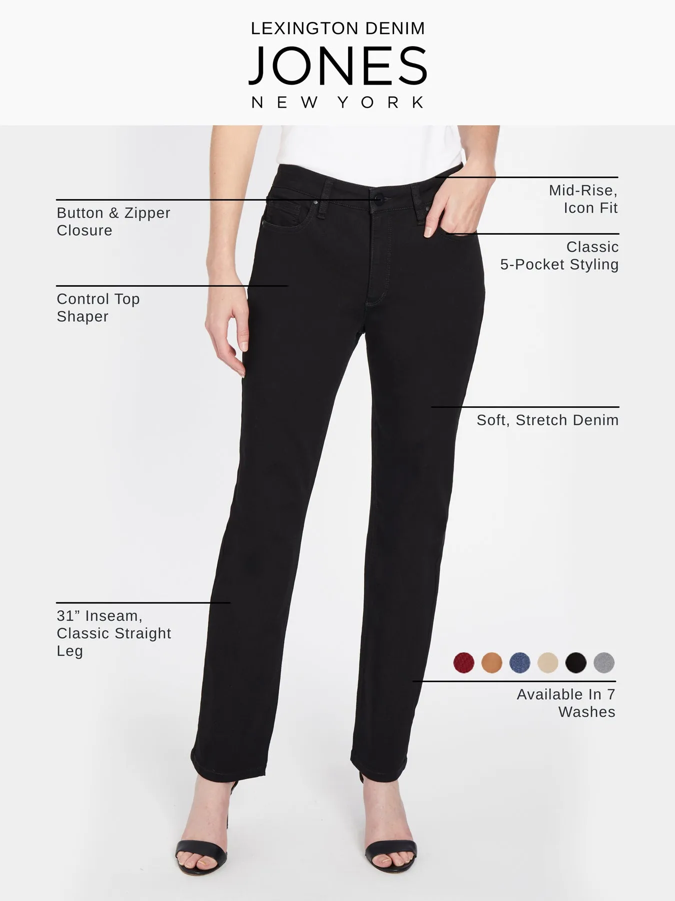Petite Lexington Straight Leg Jeans, Caramel