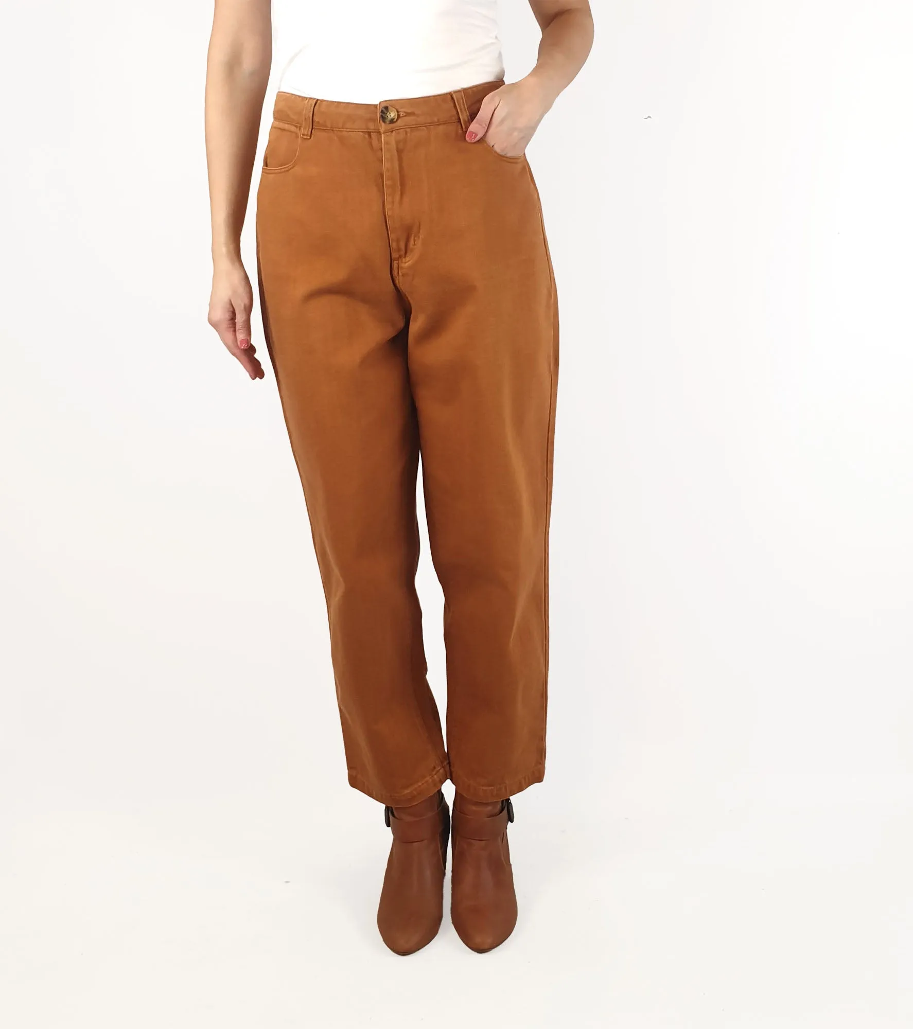 Princess Highway orangey brown straight leg pants/jeans size 10