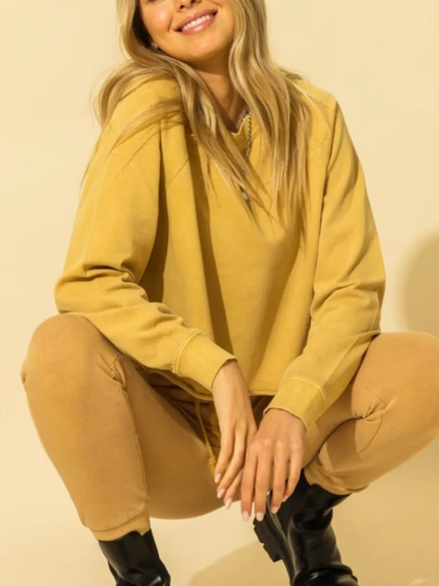 Varsity Crop Top: Honey